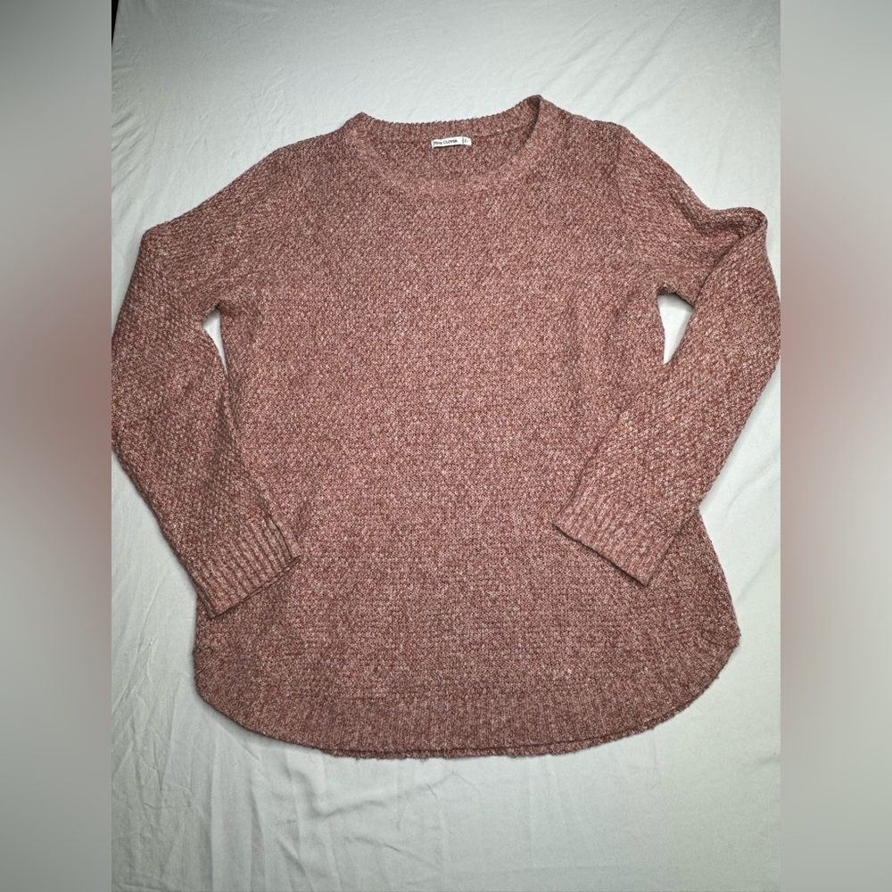 Pink Clover Mauve Pink Knit Sweater Women’s Large Cozy Soft Pullover